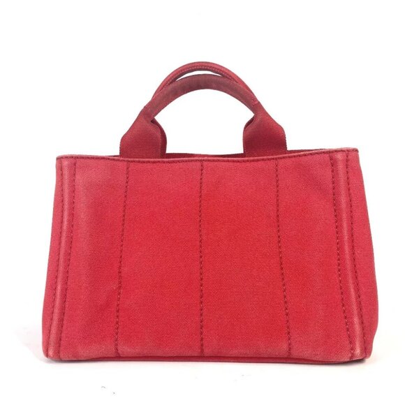 PRADA Logo Plate Canapa CANAPA MINI Hand Bag Tote Bag - Picture 3 of 15